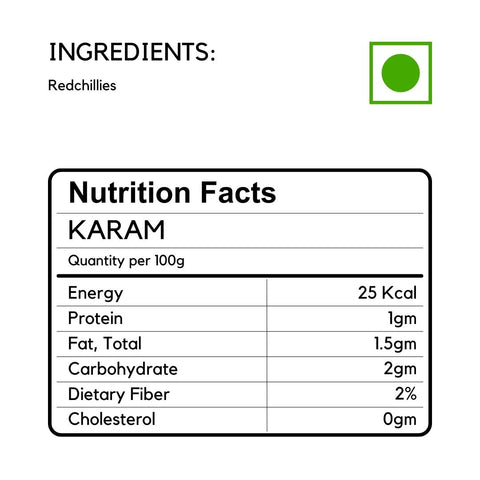 Mild Spice Karam - Aahari.com