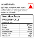 Ingredients and Nutrition facts of Prawn Pickle