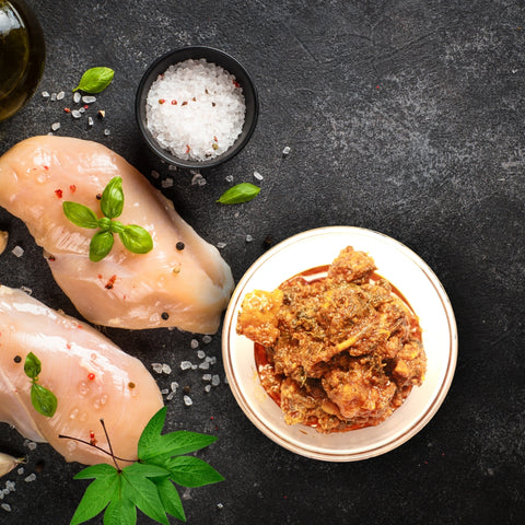 Tender chicken and tangy Gongura leaves.