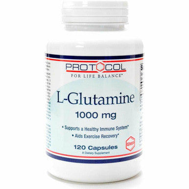 L-Glutamine 1000 mg 120 caps by Protocol For Life Balance