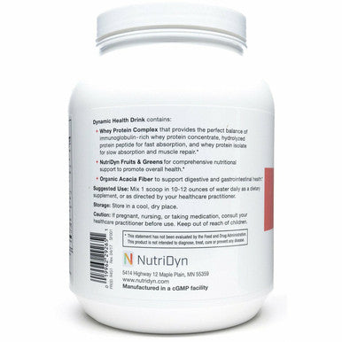 Dynamic Health Drink Strawberry Creme 900 grams by Nutri-Dyn