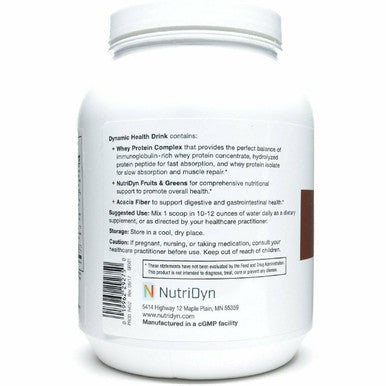 Dynamic Health Drink Chocolate 900 grams by Nutri-Dyn