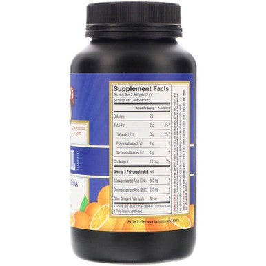 Barlean's - Fresh Catch Fish Oil Supplement Omega-3 EPA/DHA Orange Flavor 250 Softgels