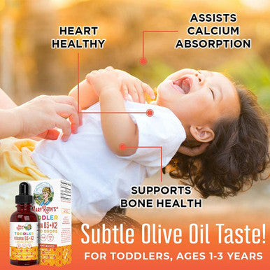 MaryRuth Organics Toddler Vitamin D3+K2 Liquid Drops (1 oz)