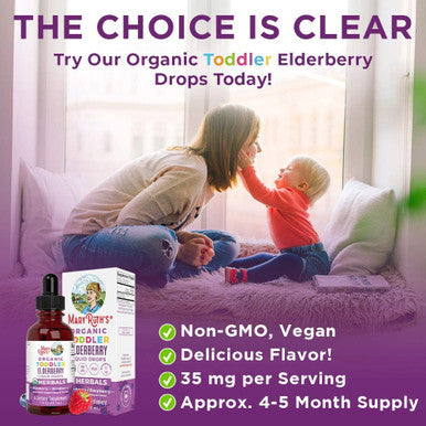 MaryRuth Organics Organic Toddler Elderberry Liquid Drops (1 oz)