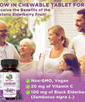 MaryRuth Organics Elderberry Chewable Tablets (90 Count)