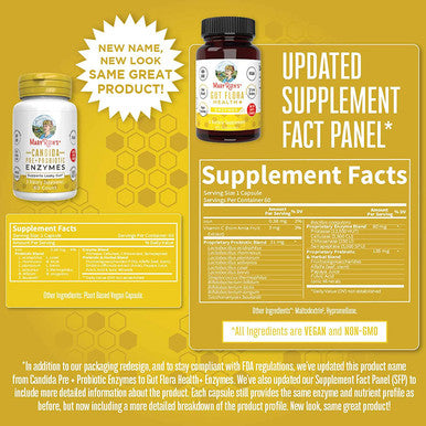 MaryRuth Organics Gut Flora Health+ Enzymes (60 Count)