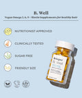 Briogeo B. Well Vegan Omega 3, 6, 9 + Biotin Supplements For Healthy Hair (120 Softgels)