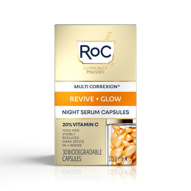 Roc MULTI CORREXION Revive + Glow Vitamin C Night Serum Capsules