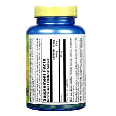 Nature's Life Quercetin 400 mg 100 Vegetarian Capsules