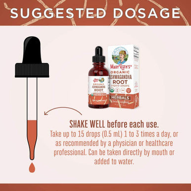 MaryRuth Organics Organic Ashwagandha Root Liquid Drops