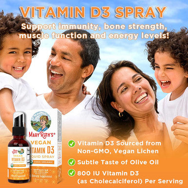 MaryRuth Organics Vegan Vitamin D3 Liquid Spray