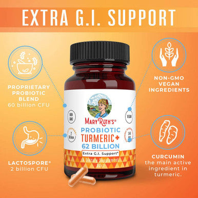 MaryRuth Organics Probiotic Turmeric+ (60 Count)