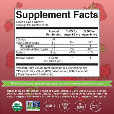 MaryRuth Organics Organic Kids Probiotic Gummies