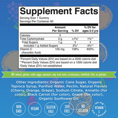 MaryRuth Organics Vitamin C Gummies (60 Count)