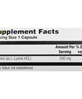 Natures Life - L-Lysine Capsule (Btl-Plastic) 500mg 100ct