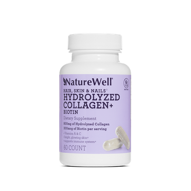 NatureWell Hydrolyzed Collagen Biotin Dietary Supplement