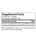 Zahlers Vitamin D3 Softgels 5000 Iu General Health 250 Softgels