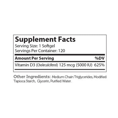 Zahlers Vitamin D3 Softgels 5000 Iu General Health 250 Softgels