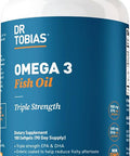 Dr. Tobias Omega 3 Fish Oil 2000mg Triple Strength with 800mg EPA 600mg DHA Per Serving Fish Oil Omega 3 Supplements for Heart Brain & Immune Support 180 Softgels
