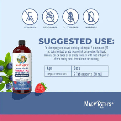 MaryRuth Organics Prenatal & Postnatal Liquid Multivitamin (32 oz)