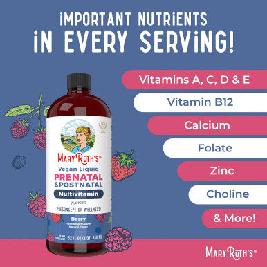 MaryRuth Organics Prenatal & Postnatal Liquid Multivitamin (32 oz)
