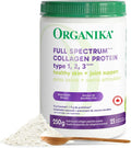Organika Full Spectrum Collagen Type 1, 2, 3- Bovine Marine And Chicken Collagen Combination- Joint Support Gut Health Support- Mild Bone Broth Flavour 250G