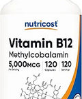 Nutricost Vitamin B12 (Methylcobalamin) 5000mcg 120 Capsules