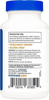 Nutricost Vitamin B12 (Methylcobalamin) 5000mcg 120 Capsules