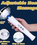 Babalake Electric Muscle Massager Handheld Relaxation Device Body Muscle Deep Tissue Massage for Neck Back Shoulder Body Relief White
