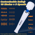 Babalake Electric Muscle Massager Handheld Relaxation Device Body Muscle Deep Tissue Massage for Neck Back Shoulder Body Relief White