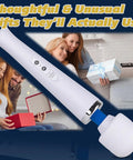Babalake Electric Muscle Massager Handheld Relaxation Device Body Muscle Deep Tissue Massage for Neck Back Shoulder Body Relief White