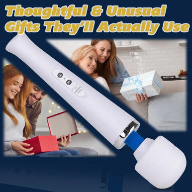 Babalake Electric Muscle Massager Handheld Relaxation Device Body Muscle Deep Tissue Massage for Neck Back Shoulder Body Relief White