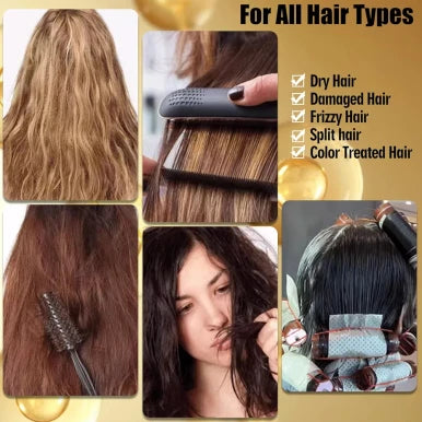 Layhomo Keratin Hair Treatment SerumHair Serum Treatment for Dry Damaged HairHair Oil Capsules with KeratinArgan Oil-Leave-in Anti Frizz Conditioner with Vitamins A C E & B5- No Rinse for All Hair Types