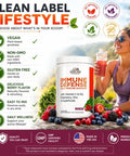 Country Farms Immune Defense Superfoods Immune Support Supplement Vitamin C with Black Elderberry Echinacea Turmeric Supports Hydration with Probiotics and Prebiotics Berry Flavor 60 Servings