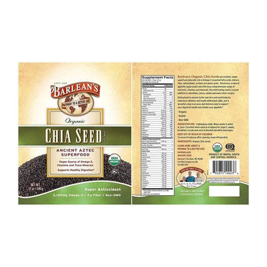 Barleans Organic Chia Seed 12 oz