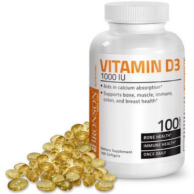 Bronson Vitamin D3 - 1,000 IU 100 Count