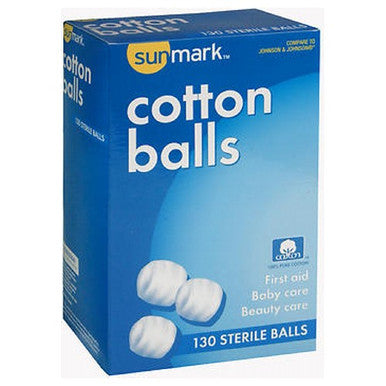 Sunmark Cotton Balls 130 each By Sunmark