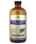 Solgar Liquid Calcium Magnesium Vitamin D3 Blueberry 16oz