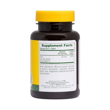 Natures Plus Zinc 30 mg 90 Tablets