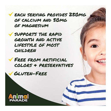 Natures Plus Animal Parade Childrens Chewable Calcium 90 Tablets