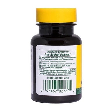 Natures Plus Vitamin E 400 IU Mixed Tocopherol 60 Softgels