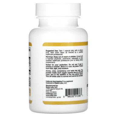 California Gold Nutrition Buffered Vitamin C Capsules, 750 mg, 60 Veggie Capsules