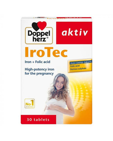 Doppelherz aktiv IroTec Iron Folic Acid Tablets 30s