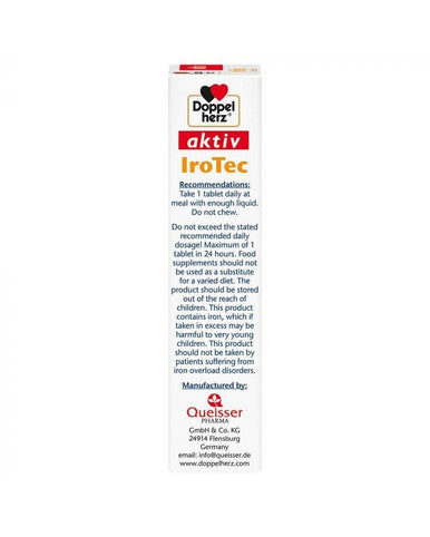Doppelherz aktiv IroTec Iron Folic Acid Tablets 30s