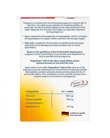 Doppelherz aktiv IroTec Iron Folic Acid Tablets 30s
