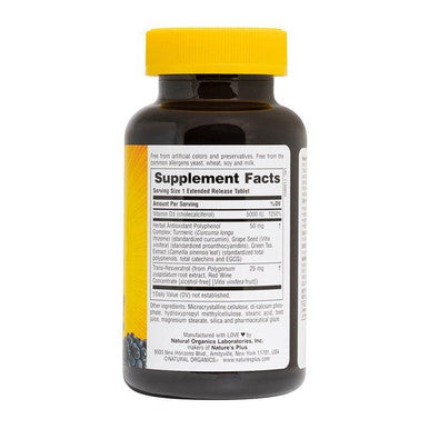 Natures Plus Vitamin D3 With Trans Resveratrol 90 tablets