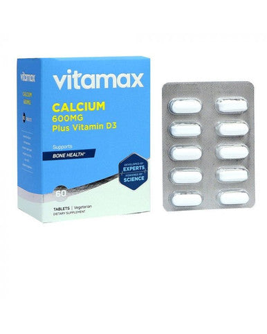 Vitamax Calcium 600 mg Vitamin D3 400IU Tablets 60s