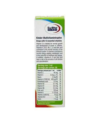 EuRho Vital KinderMultivitamintrophen Drops 30 mL