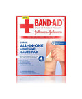 BAND-AID All-In-One Adhesive Gauze Pads, Large 4 ea